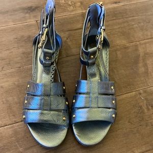 Juicy Couture Pewter Gladiator Sandals